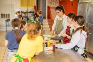 children learning to cook and bake